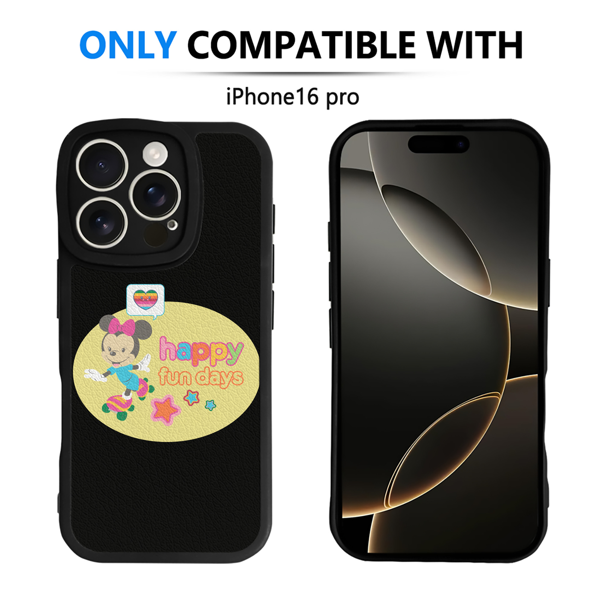 （画像用） ミッキーマウス Mickey Mouse 【iPhone 16シリーズ対応】シリコンスマホケース（レザー調） 材質：シリコン
